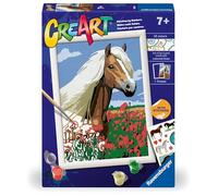 Ravensburger - CreArt Serie D, Cavallo Haflinger, Dipingere con i Numeri, Kit Pittura Bambini, Cornice Inclusa, Tema Animali, Gioco Educativo, Idea Regalo Bambini 9+ Anni, 24x18 cm