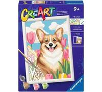 Ravensburger - CreArt Serie D - Corgi | Kit Pittura Bambini | Dimensione Di 25 x 18,30 | Giochi Bambina 9 Anni | Paint By Numbers | Idee Regalo | Regalo Bambino 9 Anni