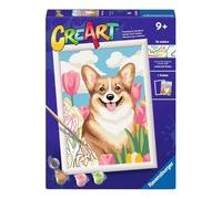 Ravensburger - CreArt Serie D - Corgi | Kit Pittura Bambini | Dimensione Di 25 x 18,30 | Giochi Bambina 9 Anni | Paint By Numbers | Idee Regalo | Regalo Bambino 9 Anni