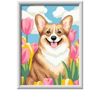 Ravensburger - CreArt Serie D - Corgi | Kit Pittura Bambini | Dimensione Di 25 x 18,30 | Giochi Bambina 9 Anni | Paint By Numbers | Idee Regalo | Regalo Bambino 9 Anni