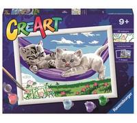 Ravensburger - Creart Serie D Gattini Sull'amaca | Kit Pittura Bambini | Dipingere Con I Numeri Include Tutto Il Necessario | Giochi Bambini 9 Anni O Più | Creart Ravensburger 9 Anni