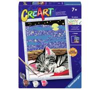 Ravensburger - CreArt Serie D - Gatto Sognatore | Kit Pittura Bambini | Dimensione Di 25 x 18,30 | Giochi Bambina 7 Anni | Paint By Numbers | Idee Regalo | Regalo Bambino 7 Anni