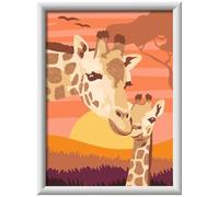 Ravensburger - CreArt Serie D - Giraffe al tramonto | Kit Pittura Bambini | Dimensione Di 25 x 18,30 | Giochi Bambina 9 Anni | Paint By Numbers | Idee Regalo | Regalo Bambino 9 Anni