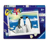 Ravensburger - Creart Serie D La Famiglia di Pinguini | Kit Pittura Bambini | Dipingere con I Numeri Include Tutto Il Necessario | Giochi Bambini 9 Anni O più | Creart 9 Anni