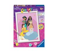 Ravensburger - Creart Serie D: Le Principesse Disney, Kit Pittura con numeri, Contiene Una Tavola Prestampata, Pennello, Color - 9+ Anni