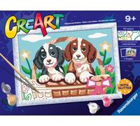 Ravensburger - Creart Serie D Picnic Con I Cuccioli | Kit Pittura Bambini | Dipingere Con I Numeri Include Tutto Il Necessario | Giochi Bambini 9 Anni O Più | Creart Ravensburger 9 Anni