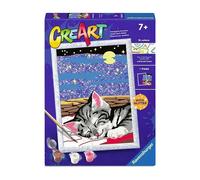 Ravensburger - CreArt Serie D - Gatto Sognatore | Kit Pittura Bambini | Dimensione Di 25 x 18,30 | Giochi Bambina 7 Anni | Paint By Numbers | Idee Regalo | Regalo Bambino 7 Anni