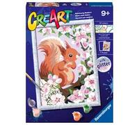 Ravensburger - CreArt Serie D: Scoiattolo glitter, Kit per Dipingere con i Numeri,