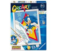 Ravensburger - CreArt Serie D - Sonic | Kit Pittura Bambini | Dimensione Di 25 x 18,30 | Giochi Bambina 9 Anni | Paint By Numbers | Idee Regalo | Regalo Bambino 9 Anni