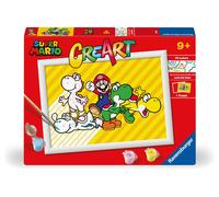 Ravensburger - CreArt Serie D, Super Mario, Dipingere con i Numeri, Kit Pittura Bambini, Cornice Inclusa, Gioco Educativo, Idea Regalo Bambini 9+ Anni, 18x13 cm