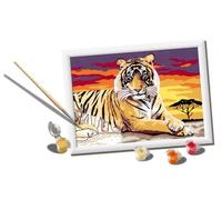 RAVENSBURGER CREART PER BAMBINI, KIT PER DIPINGERE CON I NUMERI, 11+, SERIE D, TIGRE