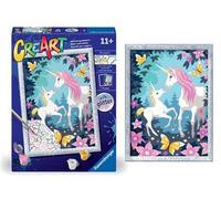 Ravensburger - Creart Serie D: Unicorni Glitter | Dipingere Con I Numeri Bambini 18x24cm | Giochi Creativi Bambina 11 Anni | Giochi Bambini 11 Anni O Più
