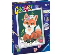 Ravensburger - Creart Serie D Volpe Con I Fiori | Kit Pittura Bambini | Dipingere Con I Numeri Include Tutto Il Necessario | Giochi Bambini 9 Anni O Più | Creart 9 Anni