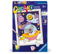 Ravensburger - CreArt Serie E: Animali nello Spazio, Dipingere con i Numeri, Kit Pittura Bambini, Cornice Inclusa, Gioco Educativo e Creativo, Idea Regalo Bambini 7+ Anni, 13x18 cm