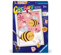 Ravensburger - CreArt Serie E: Apette Felici, Dipingere con i Numeri, Kit Pittura Bambini, Cornice Inclusa, Gioco Educativo e Creativo, Idea Regalo Bambini 7+ Anni, 13x18 cm