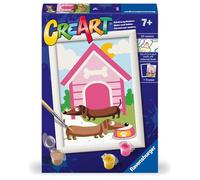 Ravensburger - Creart Serie E Cagnolino Trendy | Kit Pittura Bambini | Dipingere Con I Numeri Include Tutto Il Necessario | Giochi Bambini 7 Anni O Più | Creart 7 Anni