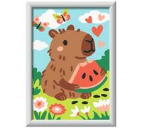 Ravensburger -CreArt Serie E - Capibara Goloso | Kit Pittura Bambini | Dimensione Di 19 x 14 | Giochi Bambina 7 Anni | Paint By Numbers | Idee Regalo | Regalo Bambino 7 Anni