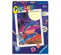 Ravensburger CreArt Serie E: Delfini al chiaro di luna, Kit per Dipingere con i