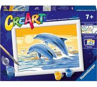 Ravensburger - CreArt Serie E: Delfini Amici, Kit per Dipingere con i Numeri,...
