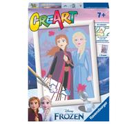 RAVENSBURGER CREART PER BAMBINI, KIT PER DIPINGERE CON I NUMERI, 7+, SERIE E LICENSED, FROZEN: SISTERS FOREVER