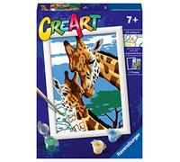 Ravensburger - Creart Serie E Giraffe | Kit Pittura Bambini | Dipingere Con I Numeri Include Tutto Il Necessario | Giochi Bambini 7 Anni O Più | Creart 7 Anni