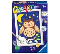 Ravensburger - CreArt Serie E: Gufetto, Kit per Dipingere con i Numeri, Contiene una Tavola Prestampata, Pennello, Colori e Accessori, Gioco Creativo per Bambini 9+ Anni