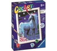 Ravensburger - Creart Serie E Magico Unicorno - Kit Pittura con numeri - Contiene Una Tavola Prestampata, Pennello, Colori - 9+ Anni