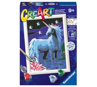 Ravensburger - Creart Serie E Magico Unicorno - Kit Pittura con numeri - Contiene Una Tavola Prestampata, Pennello, Colori - 9+ Anni