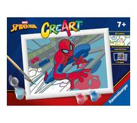 Ravensburger - creart serie e spider-man kit dipingi con i numeri 7+