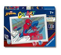 Ravensburger - CreArt Serie E: Spiderman, Dipingere con i Numeri, Kit Pittura Bambini, Cornice Inclusa, Gioco Educativo e Creativo, Idea Regalo Bambini 7+ Anni, 13x18 cm