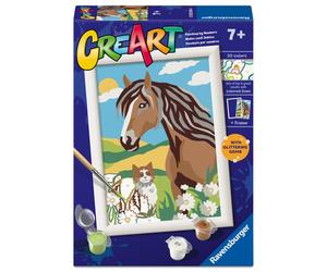 Ravensburger CreArt Serie E: Vrienden op de weide, schilderen op nummer, schilde