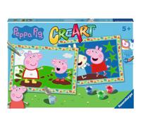 Ravensburger - Creart Serie Junior 2 X Peppa Pig | Kit Pittura Bambini | Dipinge