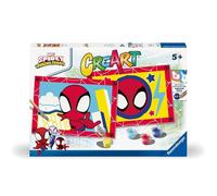 Ravensburger CreArt Serie Junior, Spidey, Dipingere con i Numeri, Kit Pittura