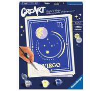 Ravensburger CreArt Serie Trend D Zodiaco: Segno della Vergine, Kit per Dipingere con i Numeri, Contiene una Tavola Prestampata, Pennello, Colori e Accessoriper tutti i creativi dai 12+ anni