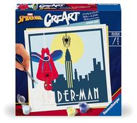 Ravensburger - CreArt Serie Trend Quadrati, Marvel Spiderman, Dipingere con i Numeri, Kit Pittura, Idea Regalo Donna o Uomo, 14+ Anni, 20x20 cm