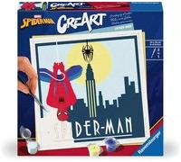 Ravensburger - CreArt Serie Trend Quadrati, Marvel Spiderman, Dipingere con i Numeri, Kit Pittura, Idea Regalo Donna o Uomo, 14+ Anni, 20x20 cm