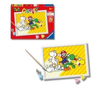 Ravensburger - CreArt Serie D, Super Mario, Dipingere con i Numeri, Kit Pittura Bambini, Cornice Inclusa, Gioco Educativo, Idea Regalo Bambini 9+ Anni, 18x13 cm