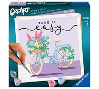 RAVENSBURGER CREART PER ADULTI, KIT PER DIPINGERE CON I NUMERI, SERIE TREND QUADRATI, TAKE IT EASY