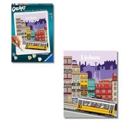 Ravensburger - CreArt Trend C: Lisbona, Dipingere con i Numeri, Kit Pittura Adulti, Idea Regalo Donna o Uomo, 14+ Anni, 24x30 cm