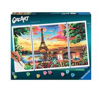Ravensburger - CreArt Trittico Paris Reflections, Dipingere Adult