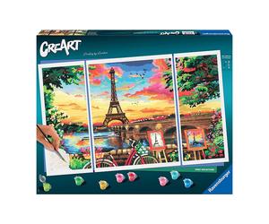 Ravensburger - CreArt Trittico Paris Reflections, Dipingere Adult
