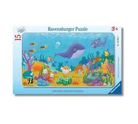 Ravensburger - Cuccioli Di Mare, Puzzle 3+ Anni, Incorniciato Con 15 Pezzi | Puzzle educativo Cuccioli di Mare con 15 pezzi e cornice inclusa, ideale per bambini dai 3 anni e come idea regalo originale.