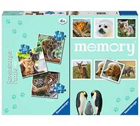 Ravensburger - cuccioli, memory® 48 carte + 3 puzzle bambino da 25/36/49 pezzi, 4+ anni bambino da 25/36/49 pezzi, 4+ anni