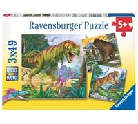 Ravensburger Dinosauri B - Puzzle 3x49 Pezzi, Multicolore