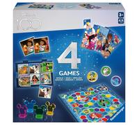 Ravensburger Disney 100th Anniversary 4-in-1 Games Compendium Set for Kids Age 3