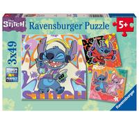 Ravensburger - Puzzle Disney Stitch - Collezione 3X49 - 3 Puzzle Da 49 Pezzi - Età Raccomandata 5+ Anni