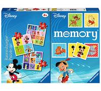 Ravensburger - disney, memory® 48 carte + 3 puzzle bambino da 25/36/49 pezzi, 4+ anni bambino da 25/36/49 pezzi, 4+ anni