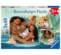Ravensburger Disney Moana Gifts And Toys - 3 Puzzle da 49 Pezzi per Bambini dai 5 Anni in su
