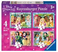 Ravensburger Disney Princess Toys-Puzzle da 4 in una scatola-12, 16, 20, 24 pezzi, 3156