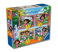 Ravensburger - Dora, Puzzle 3+ Anni, 4 Puzzle Progressivi Da 12-24 Pezzi | 4 puzzle progressivi a tema Dora da 12, 16, 20 e 24 pezzi, giochi educativi e divertenti, ideali come regalo dai 3 anni.